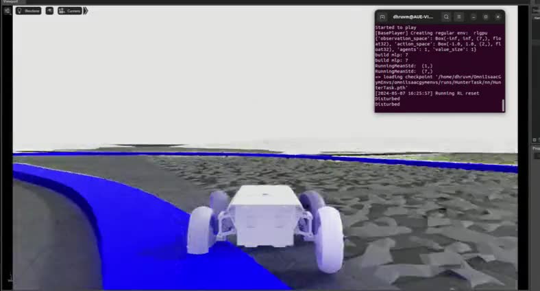 Rough-Terrain Path Tracking with Hybrid Deep Reinforcement Learning